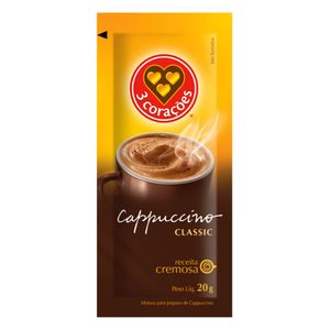 Cappuccino Classic 3 Corações 10 Sachês com 20g Cada