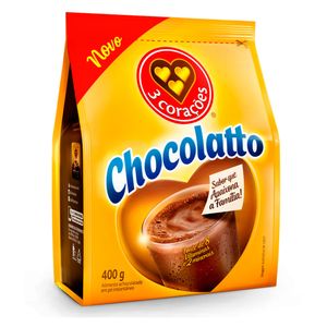 Achocolatado Chocolatto 3 Corações Refil Pacote 400g