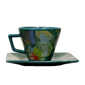 Xícara de Porcelana Portinari com Pires 3 Corações Peneirando Café 75ml