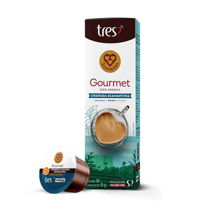 Cápsula de Café Espresso Gourmet Chapada Diamantina TRES 3 Corações