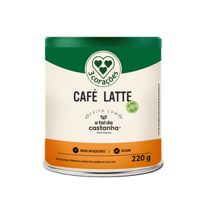 Cafe Latte com Leite Vegetal 3 Corações Pote 220g