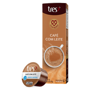 Cápsula de Café com Leite TRES 3 Corações