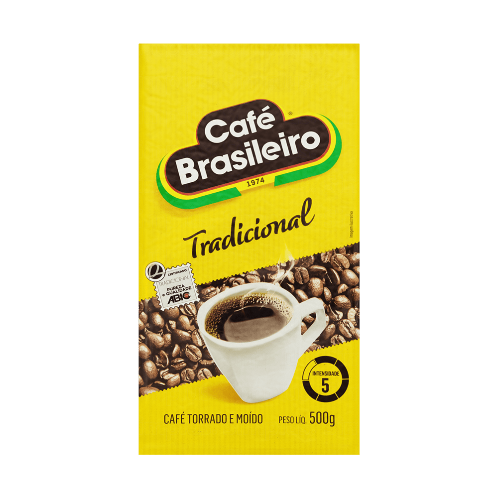 Café Torrado e Moído Café Brasileiro Tradicional a Vácuo 500g