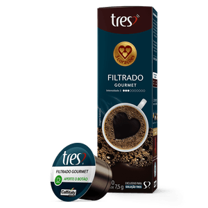 Cápsula de Café Filtrado Gourmet TRES 3 Corações