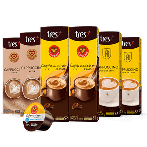 Kit Cappuccino Lovers 60 Cápsulas TRES 3 Corações