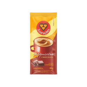 Cappuccino Chocolate 3 Corações 10 Sachês de 20g Cada