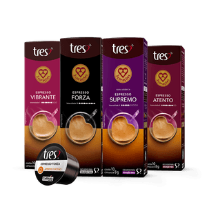 Kit Espresso Lovers 80 Cápsulas TRES 3 Corações