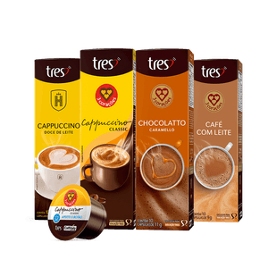 Kit Bebidas Cremosas 80 Cápsulas TRES 3 Corações