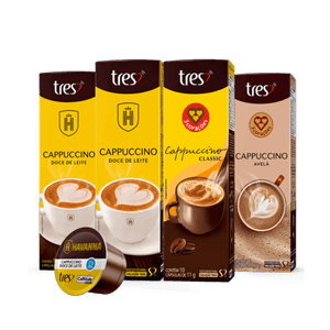 Kit Cappuccino Lovers II com 40 Cápsulas TRES 3 Corações