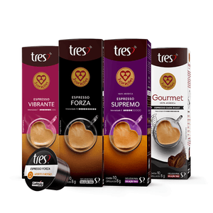 Kit Espressos Queridinhos 80 Cápsulas TRES 3 Corações
