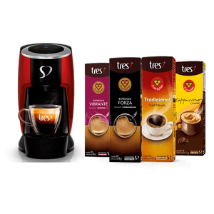 Kit Máquina Touch Vermelha 110V + 40 Cápsulas