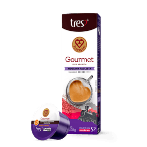 Cápsula de Café Espresso Gourmet Mogiana Paulista TRES 3 Corações