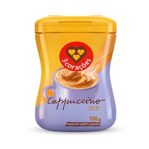 Cappuccino Diet 3 Corações Pote 150g