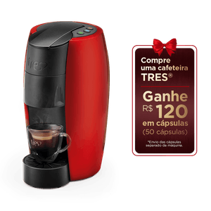 Cafeteira Espresso LOV Vermelha Automática - TRES 3 Corações