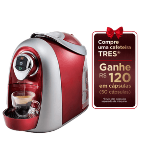 Cafeteira Espresso Modo Vermelha Automática - TRES 3 Corações