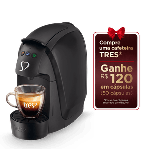 Cafeteira Espresso Luna Preta Automática - TRES 3 Corações