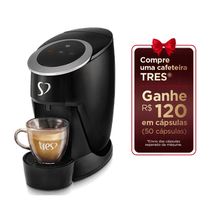 Cafeteira Espresso Touch Preta Automática - TRES 3 Corações